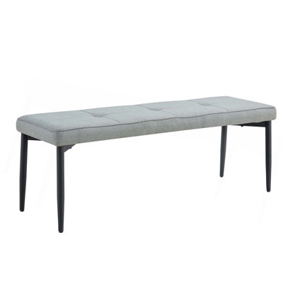 Banc d'entrée très long touffeté, bancs rembourrés de 51 po, banc de bout de lit en tissu pour chambre à coucher, salon, entrée