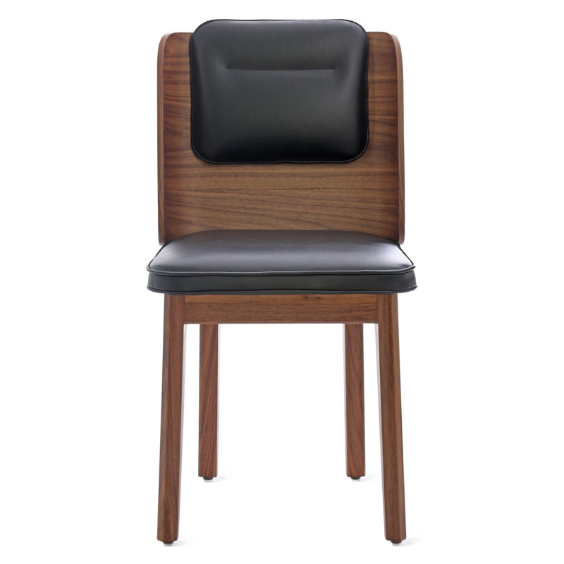Boyd Leather Dining Chair, Natural Walnut