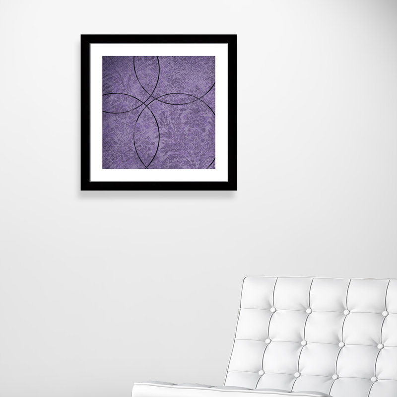 Eada «Vibrant Purple Square I», reproduction encadrée