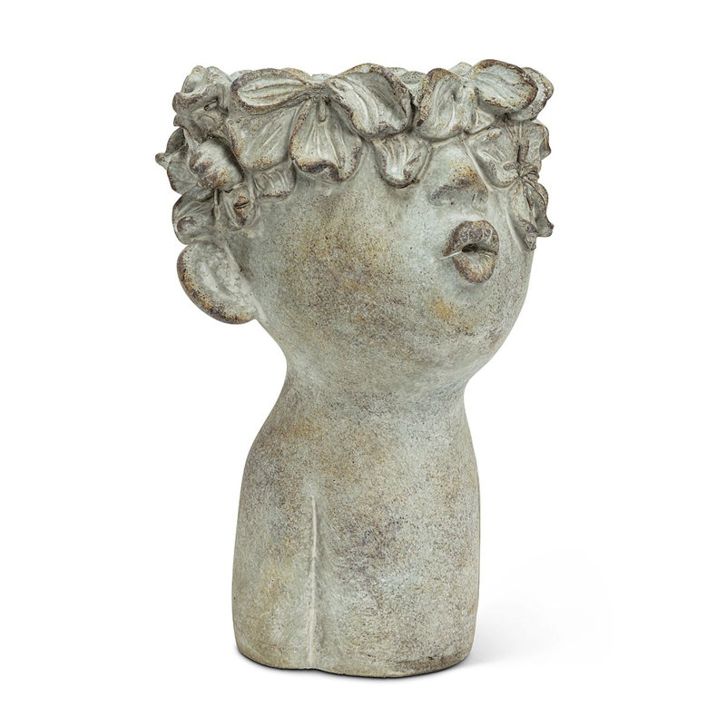 Rushin Statue Planter, 10" H x 4.5" W x 4" D