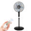 Noir autonome à 3 vitesses 16 po Ventilateur de plancher avec télécommande
