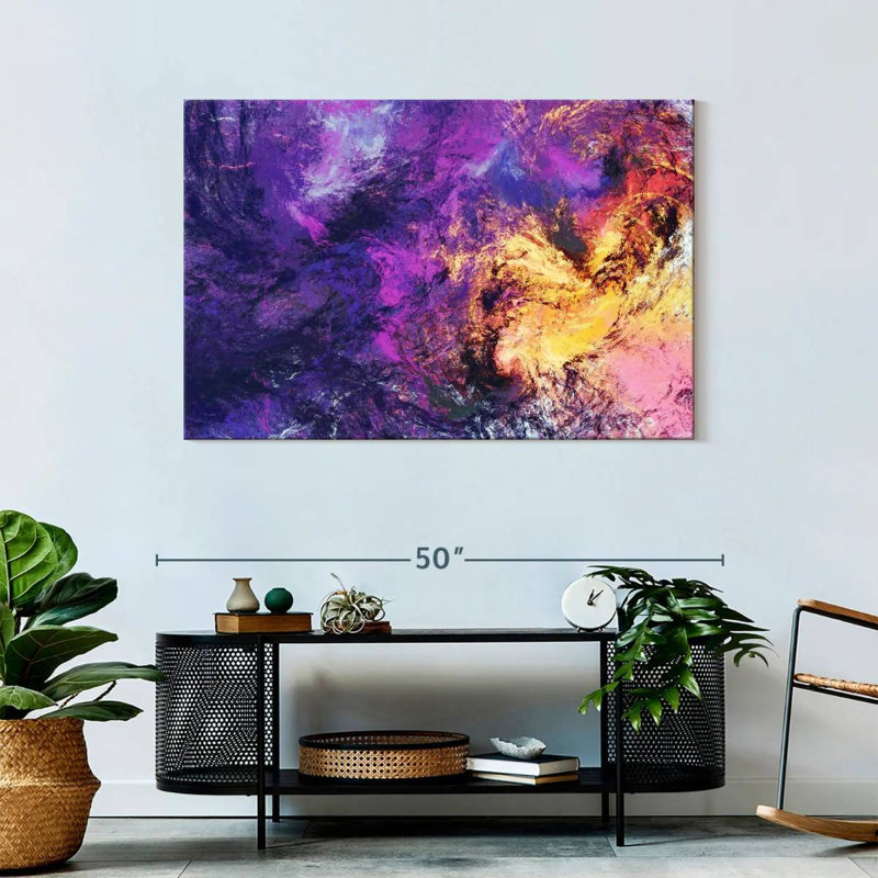 Avery Purple Abstract Texture, 30" H x 45" W