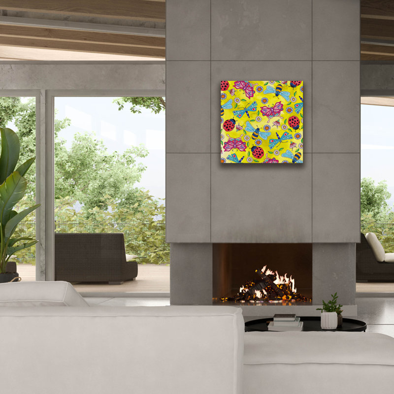«Winged Things 30» par Hello Angel, art mural sur toile, H 26 po x l 26 po x P 1,5 po