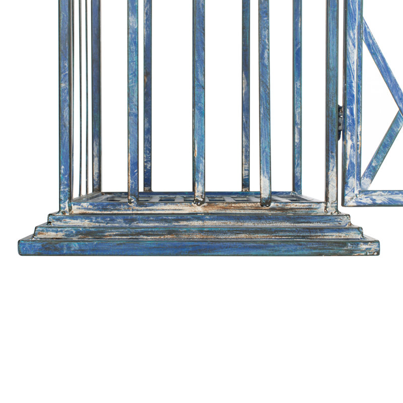 Antique Blue Iron Victorian Romance Garden Arbor