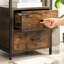 Agit 45cm W Steel Bedside Table