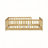 Twin Size Rubber Wood Floor Bed with Safety Guardrails for Compact Rooms and Kids' Safety-506514245