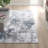 Hassen Power Loom Gray/Blue/White Rug-353170182