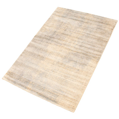 Suazo One-of-a-Kind 4'11" X 7'4" 2010s Viscose Area Rug in Light Khaki