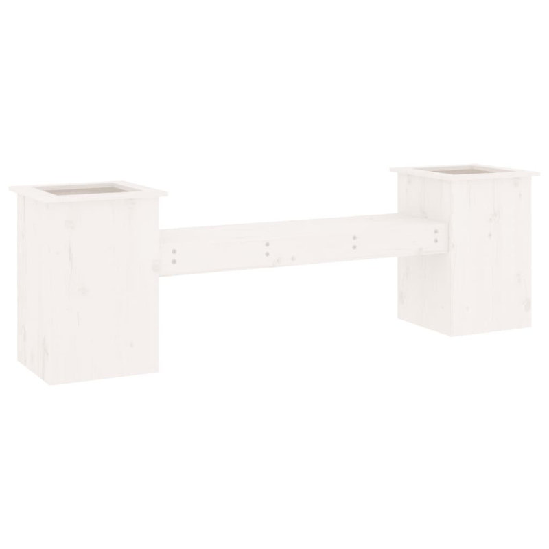 Maineville Solid Wood Outdoor Bench, White