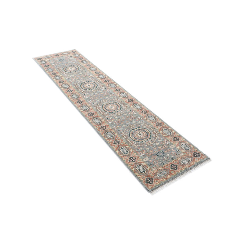 Tapis de couloir gris 2 pi 7 po x 10 pi 1 po Oushak