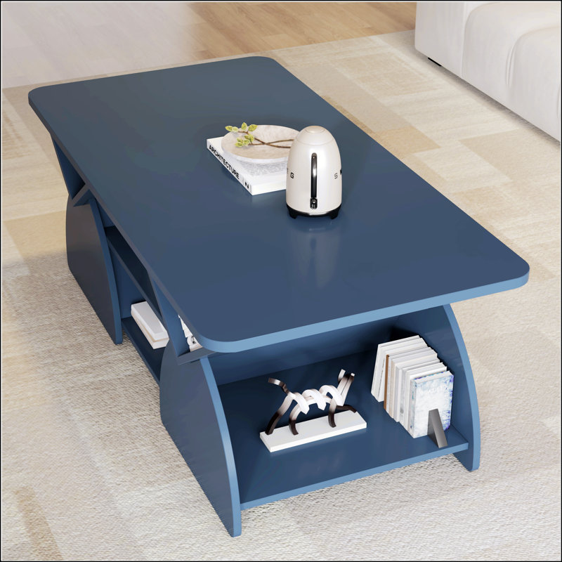 Latitude Run® Engineered Wood Rounded Corner Rectangular Coffee Table ...