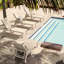Oversized Plastic Outdoor Chaise Lounge Chair With Wheels And Adjustable Backrest-852982149