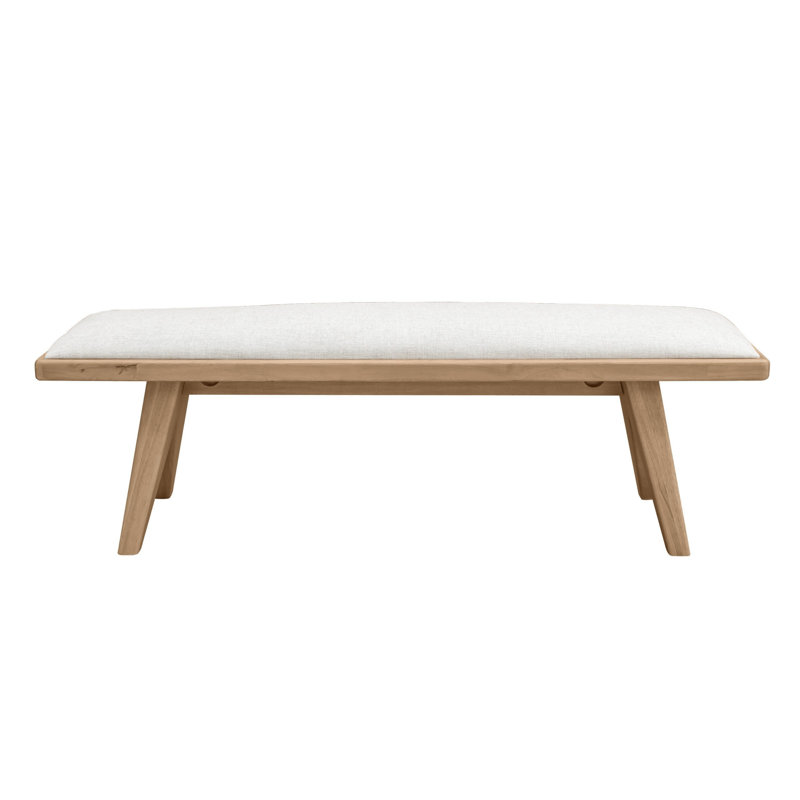 Banc rembourré en gingembre et lin naturel Lewis Sumire