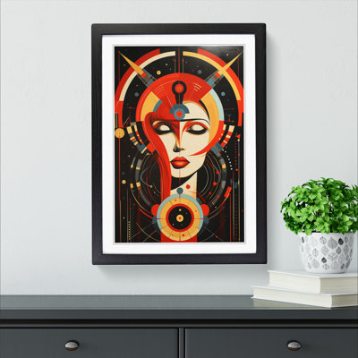 Virgo Zodiac Constructivism No.2 - Single Picture Frame Print on Wood