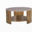 Round Mixed Material Coffee Table With Shelf