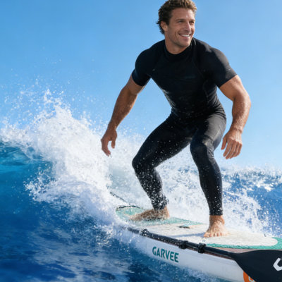 Planche de pagaie debout 11 'gonflable, SUP de 33 "de large avec pagaie réglable en aluminium, plate-forme antidérapante, ensemble complet pour adultes et jeunes, planche de pagaie de pêche