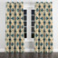 Galion antique beige et bleu marocain Galion II - rideau moderne en velours avec œillets - obscurcissant - 1 panneau