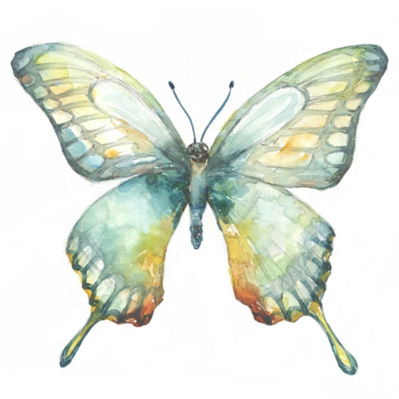 Vibrant Butterfly III Print by Beverly Fuller, Matte, 20" H x 20" W x 1.5" D