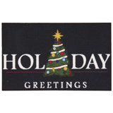 Tapis zone noire 1 pi 5 po x 2 pi 4 po fêtes greetings