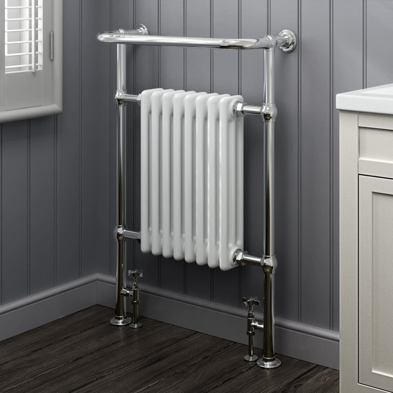 iBathUK Traditional Designer Heated Towel Rail Bathroom Radiator, 8, 952cm H x 659cm W x 235cm D