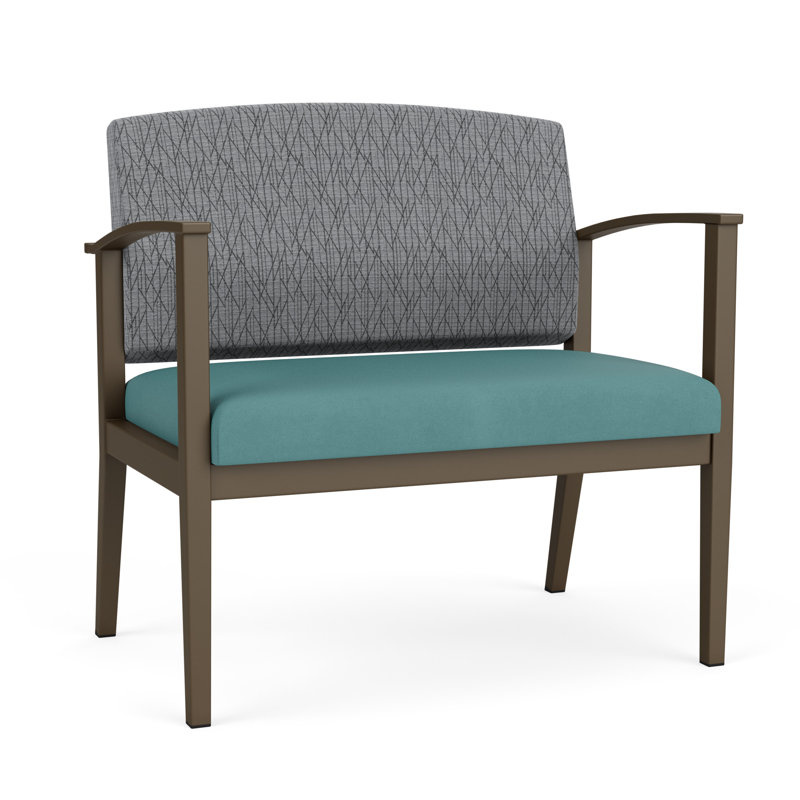 Chaise en acier Amherst, Vinyle gris anthracite Patriot Plus, Bronze