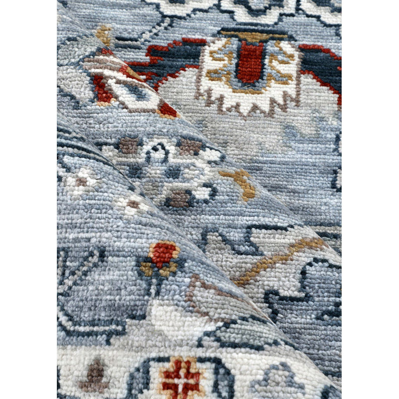 Tapis unique gris / ardoise / rouille 8 pi 2 po x 10 pi 1 po Heriz