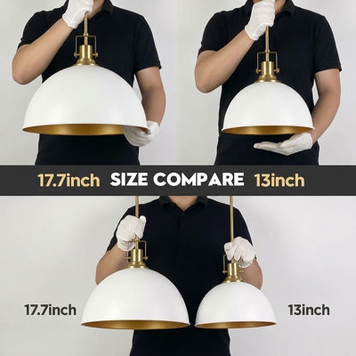Lysander 1 - Light 13" Single Dome Kitchen Island Pendant Light