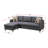 Linen-Like Fabric Reversible Sectional Sofa