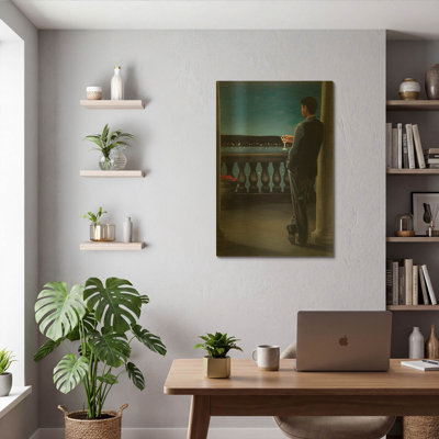 'Thinking of Her' By James Wiens Gold Metal Wall Art, 24" x 36"
