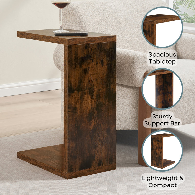 Haught End Table, Barnwood