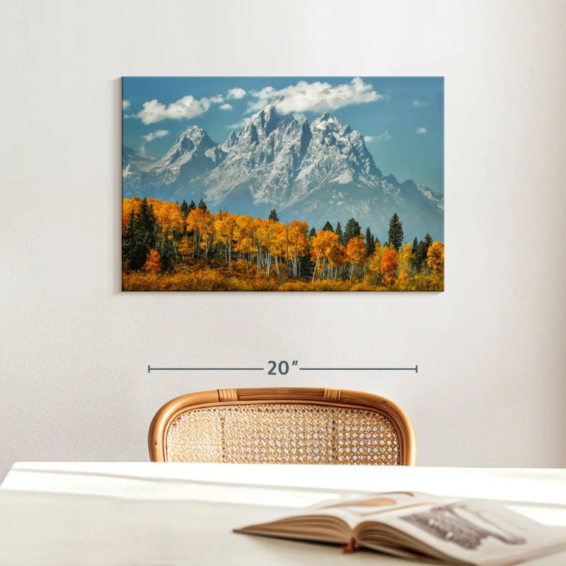 Grand Tetons d'Alvord en automne, H 16 po x l 24 po