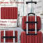 Ensemble 6 pièces de bagage, valise rigide en ABS avec roues pivotantes, verrou TSA, crochets latéraux, bagage à main léger et bagage à main-132975482