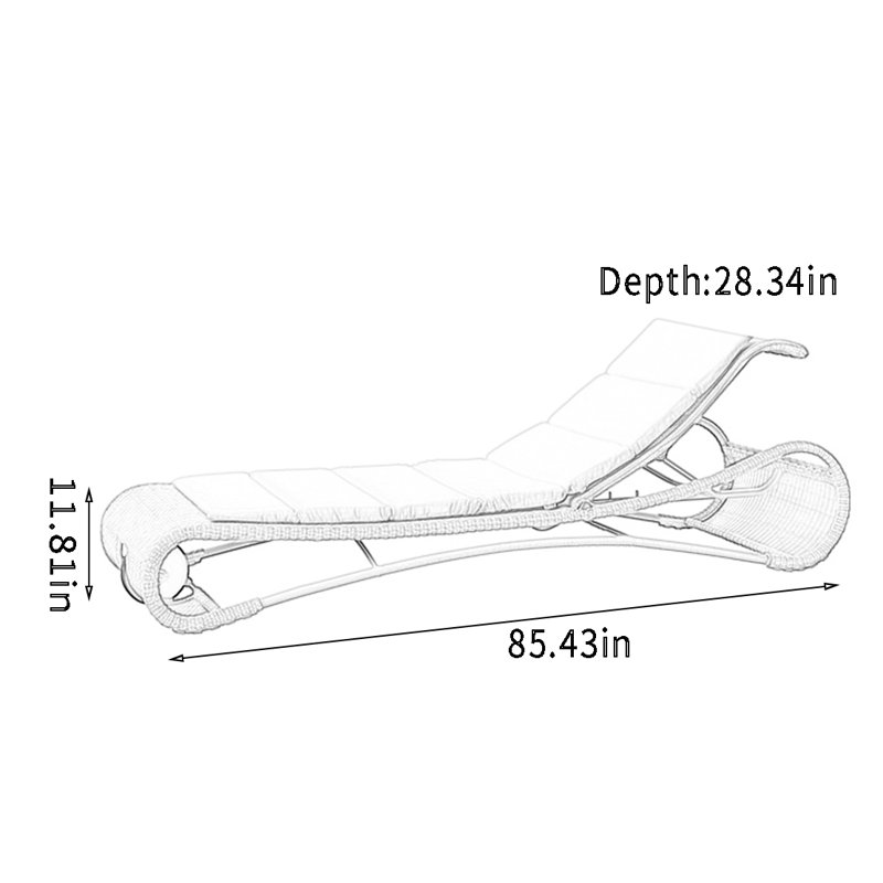 Swanzetta Outdoor Chaise Lounge , Cushion Included