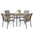 5 Pcs Outdoor Patio Table And Chair Set For 4
