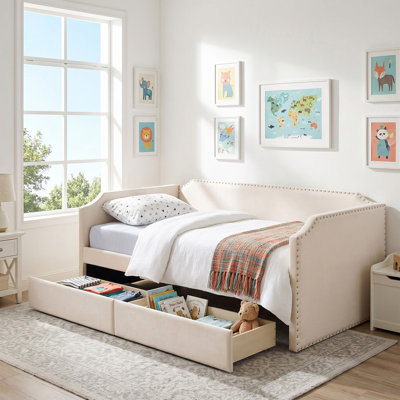 Upholstered Daybed, Twin Daybed with Storage