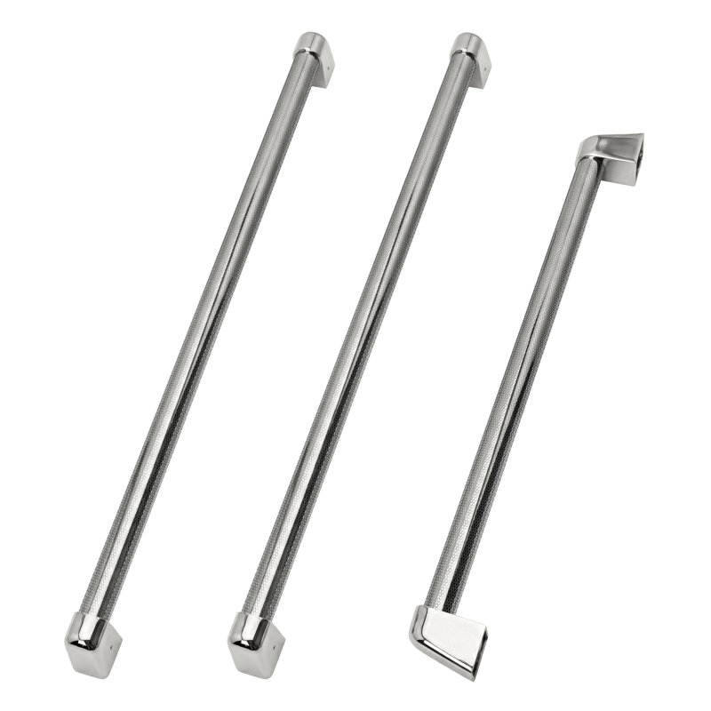 ZLINE Autograph Edition 36 in. Built-In Refrigerator Helix Handles (Set of 3) in Polished Nickel, Polished Nickel