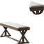 Banc en placage de bois massif gris avec un design moderne pour la salle à manger