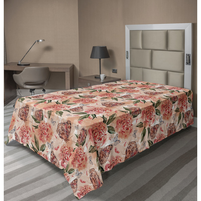 Drap Ambesonne Spring, Drap plat pour lit simple