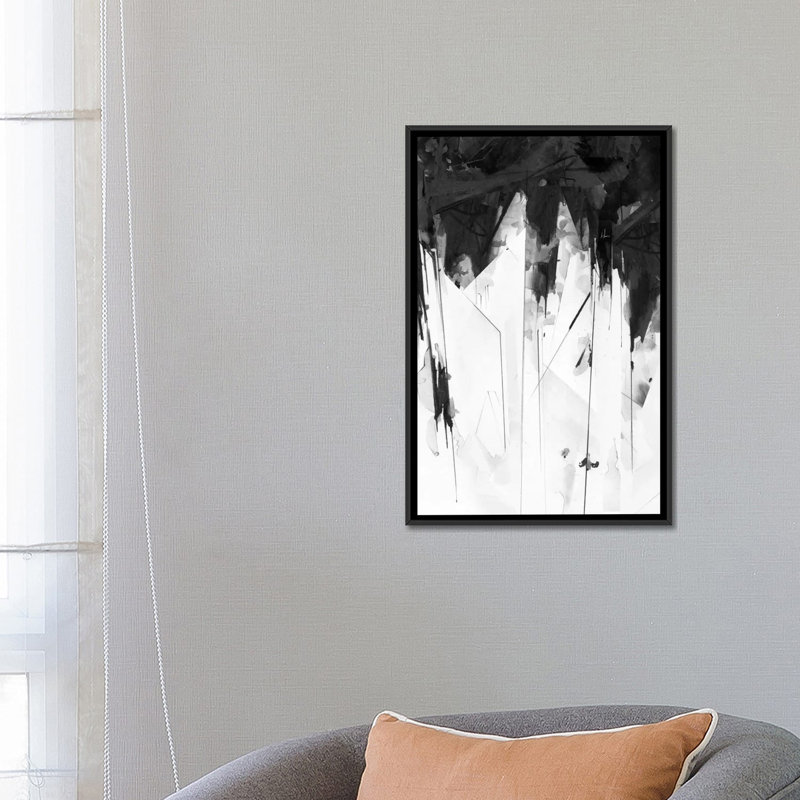 « macy », impression sur toile tendue, H 26 po x l 18 po x P 1,5 po, Toile avec cadre noir, Pas de tapis