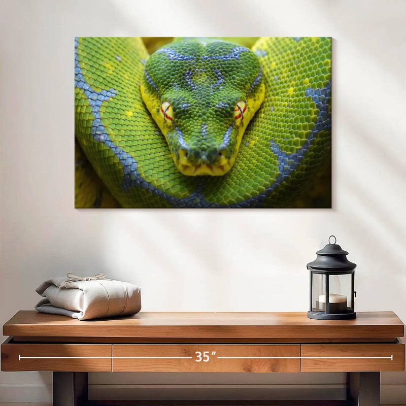 Brampt Fierce Green Tree Python, 16" H x 24" W