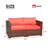 Gerdt 59.2'' Wide Wicker Loveseat with Cushions-670708067