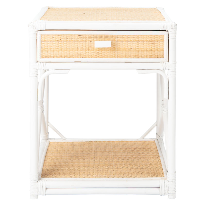 Alvie 18.5'' W Nightstand, White/Natural