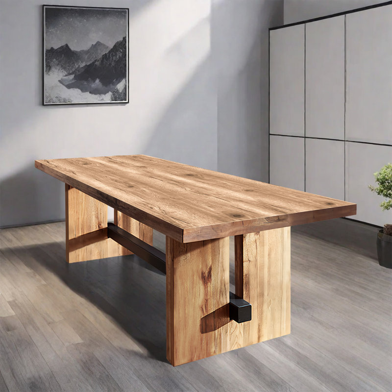 Solid wood home office desk, commercial executive, 29.53" H x 55.12" W x 27.56" D