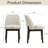 Bason 19.5" H Polyester Upholstered Dining Chair With Black Solid Wood Legs-337874194