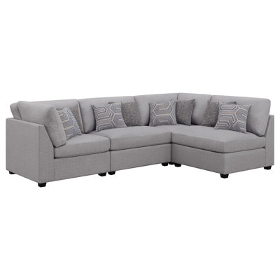 Lafayette Grey 4-Piece Upholstered Sectional Sofa