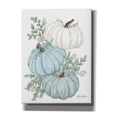 «Pumpkin Trio» par Sara Baker, peinture sur toile tendue
