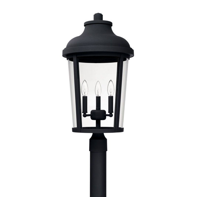 Tête de lanterne 25,25 po 3 lumières Dunbar, Noir