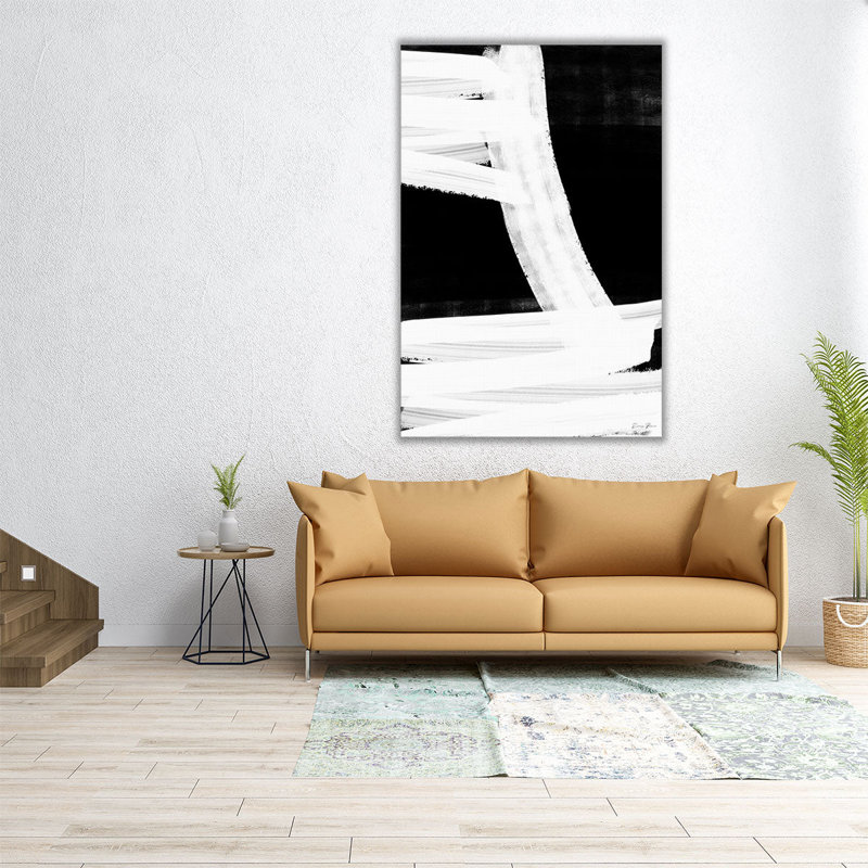 «Broken 2 Black and White», reproduction d'art sur toile, H 30 po x l 20 po