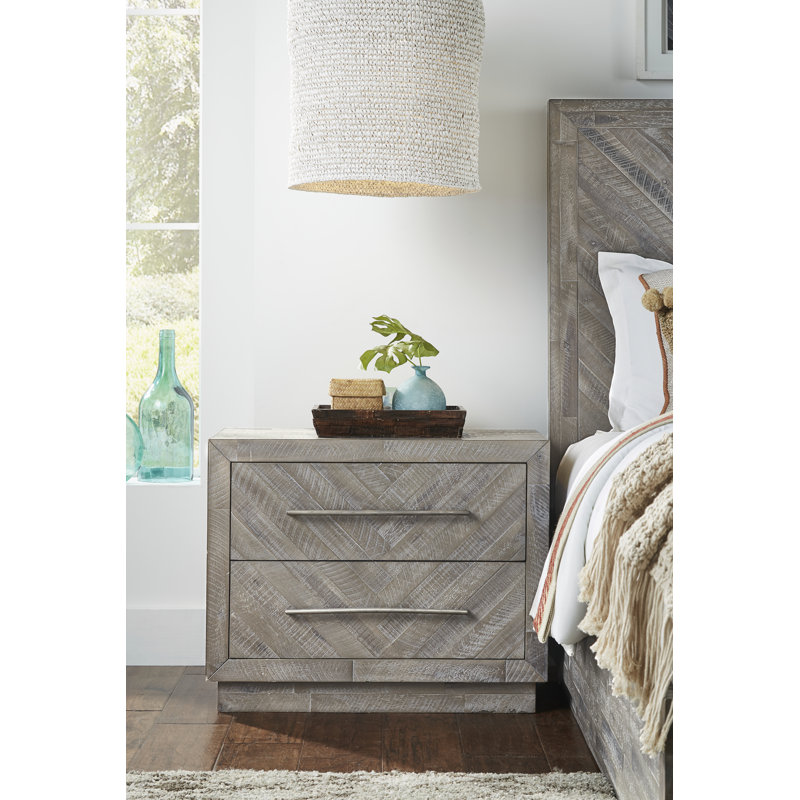 Kymar 30'' W 2-Drawer Nightstand in Rustic Latte