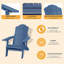 Chaise Adirondack pliable pour l'extérieur Alexander-312188153